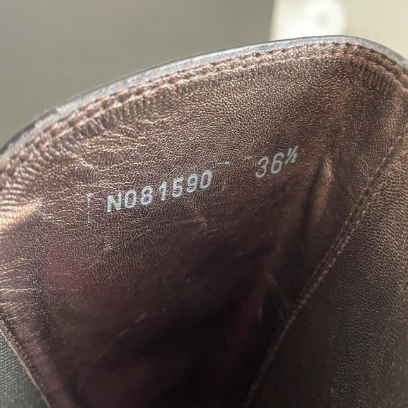 AGL Atillio Leombruni tall black leather heeled boot size 6.5 36.5 Made in Italy - Picture 9 of 11